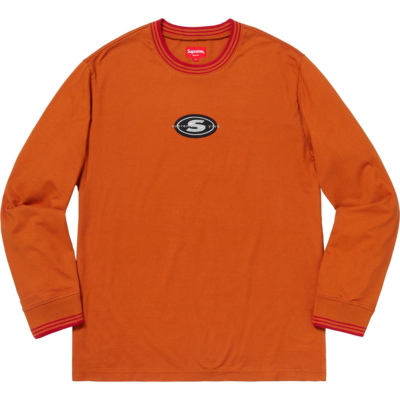 Striped Rib Logo L/S Top view 3
